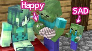 Baby Zombie Happy and Baby Zombie Sad - Sad Story - Minecraft Animation