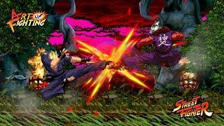 Shin Akuma vs Mr. Karate 2nd l Art of Fighting X Street Fighter l SNK X Capcom