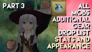 Toram Online: All Mobs Additional Gear Drop List | Stats and Appearance | Part Three | chae_