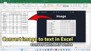 How to convert image to text in excel 2016