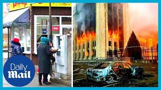 Kazakhstan chaos: Almaty residents queue to withdraw cash after night of violence