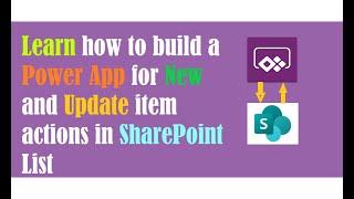 Build a Power App (Canvas app) for Adding New and Update SharePoint list items