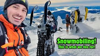 Every Snowmobilers Dream Day!  Deep Snow / Tree Riding / and Sunshine!