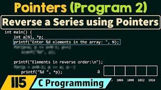 Pointers (Program 2) | Reversing a Series of Numbers using Pointers