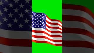 Green Screen with United States Flag  Overlapping  #greenscreenvideo  #greenscreenbackgroundvideo