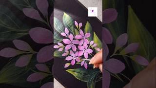 Easy pink flowers painting stroke by strokes #wocol