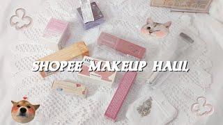 Shopee Makeup Haul Unboxing & Swatches 🫧 (My First Video )