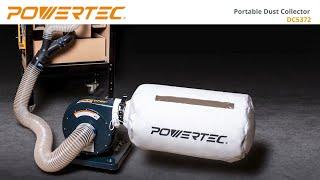 Portable Dust Collector POWERTEC (DC5372) - Woodworking Dust Collector, Woodwork Tools & Accessories