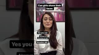 Facial hair shaving in women l dermatologist l Dr. Aanchal #skincare #shaving