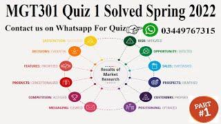 MGT301 Quiz 1 Solved Spring 2022 Part 1| WhatsApp 03449767315 | @LearningWithAbidAli