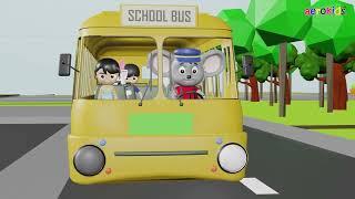 Wheels on the Bus | Aerokids Nursery Rhymes & Kids Songs