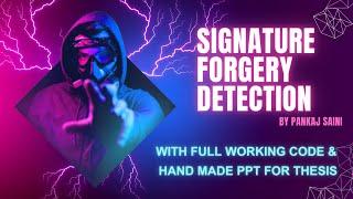 Signature forgery detection || Minor- Project || Artificial intelligence