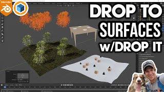 Drop Objects TO SURFACES in Blender with Drop-It! New Add-On Tutorial!