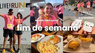 primeira prova de corrida 8km, ansiedade, arrume-se comigo, saindo para jantar, nosso domingo