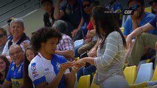 Watch: Footballer celebrates goal by proposing to girlfriend