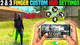 Best 2 Finger Custom Hud Free Fire | New Control Settings 2024 | 2 Finger Headshot Setting