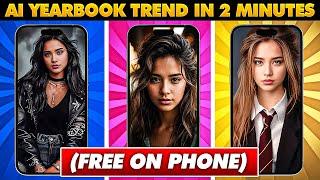 How to Create 90s AI Yearbook Trend in 2 Min.FREE on your PHONE