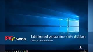 PCgo Campus: Excel-Tabellen nur auf eine einzelne Seite drucken