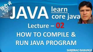 Learn Core Java : How to compile and run java program in windows operating system