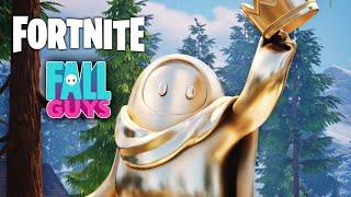 Испытания Fall Guys в Fortnite Полное прохождение. Начните испытание Fall Guys у бобовых идолов.