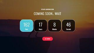 How to Make Coming Soon Page Design using HTML CSS