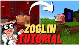 How to get a Hoglin into the Overworld (Zoglin Tutorial) Minecraft 1.18