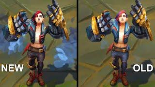 Arcane Brawler Vi New vs Old Texture Update Comparison (League of Legends)