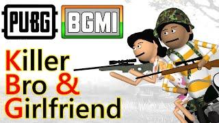 PUBG - Killer Bro & girlfriend | Pubg Comedy | Goofy Works | PUBG BGMI Comedy Cartoon Video