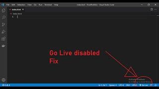 How To Solve Go Live Button Got Removed From VS Code Status Bar??