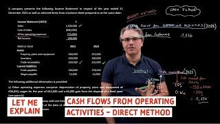 Cash flows from operating activities - direct method (for the @CFA Level 1 exam)