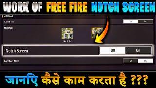 Work of notch screen in free fire | free fire notch screen setting | Use of free fire notch screen