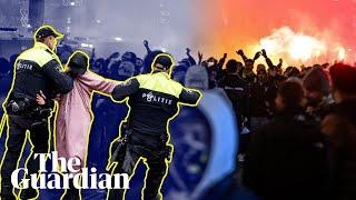 How the football fan violence unfolded in Amsterdam