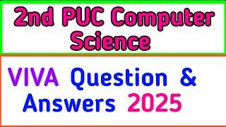 2nd PUC Computer Science Pratical Exam VIVA Question & Answers 2025 Most Expected Questions