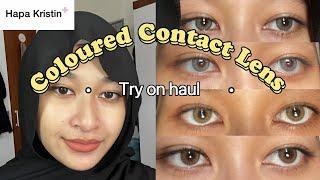 Coloured Contact Lens For Dark Eyes (try-on haul) #hapakristin_sea