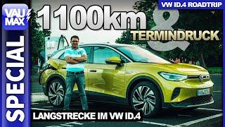 1.100 km & Termindruck - VW ID.4 Langstrecke - Verbrauch | Ladezeiten | Kosten