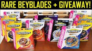 $1500 WORTH OF BEYBLADE BURST UNBOXING! RARE & LIMITED EDITION BEYBLADES! DECEMBER BEYBLADE GIVEAWAY