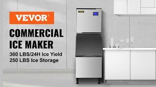 VEVOR 110V Commercial Ice Maker 360LB/24H, 150 lb Ice in 24 hrs Restaurants, Bars, Homes