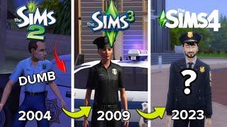 Sims 2 vs Sims 3 vs Sims 4 - Police Logic