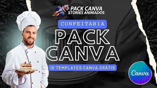 Pack Canva GRÁTIS CONFEITARIA - 10 Templates Canva Gratuitos para Confeitaria