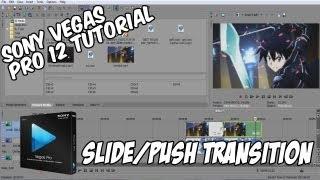 Slide/push transition - Sony vegas pro Tutorial