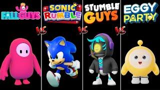 Fall Guys Mobile vs Stumble Guys Mobile vs Sonic Rumble  vs Eggy Party Mobile