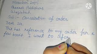 write a letter to the publisher requesting him to cancel the order/order of cancel letter