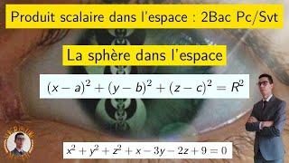 Produit scalaire dans l’espace — Sphère dans l’espace  — 2Bac Pc/Svt