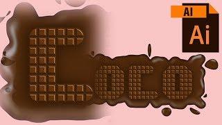 Delicious 3D Chocolate Text Effect Adobe Illustrator CC Tutorial | Full HD