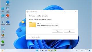 How to Fix Deleting Error “This Folder is Too Big to Recycle” in Windows PC