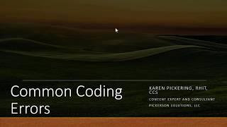 Learning from Common Coding Errors