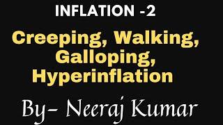 Inflation Part-2 | types based on speed | creeping, walking, galloping and hyperinflation