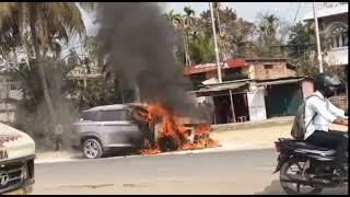 MG Hector caught Fire  || Burning incident happened in Assam  #mgmotor