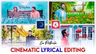 Ee Rathale song 3d cinematic lyrical video editing in mobile