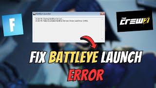 How to FIX Battleye Launcher Error for all games